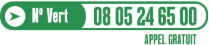 N° Vert 08 05 24 65 00 – appel gratuit